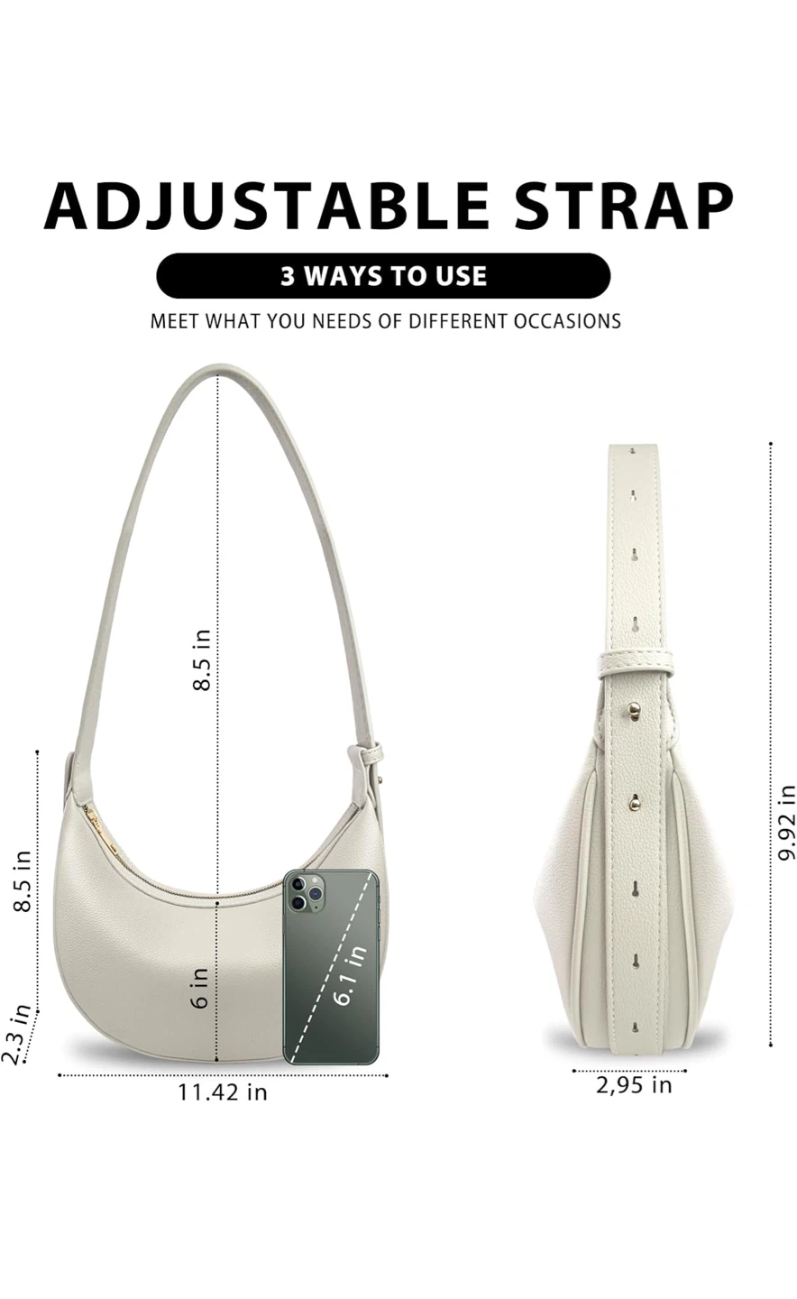 Shoowyeees White Crescent Shoulder Handbag - photo 2