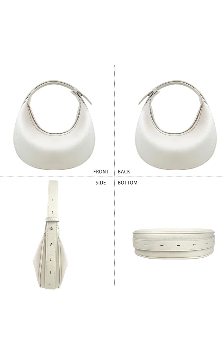 Shoowyeees White Crescent Shoulder Handbag - photo 4