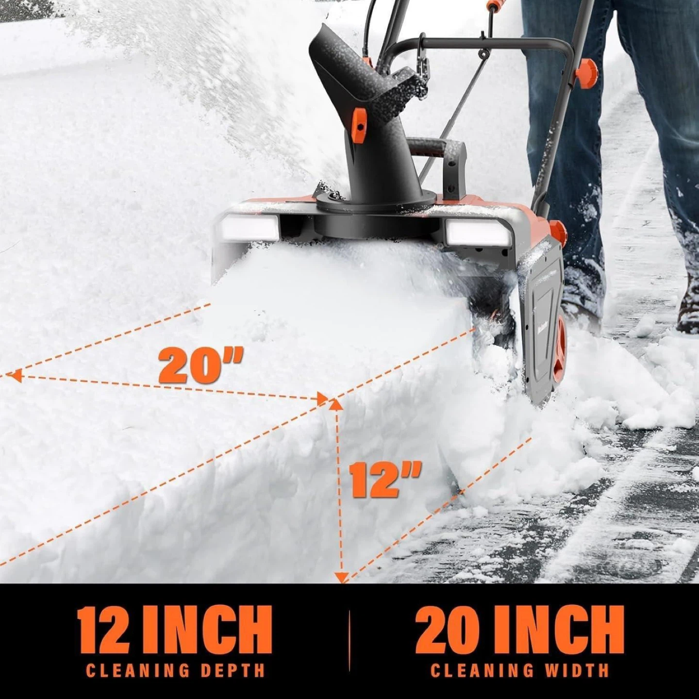 MaxLander Electric Snow Blower - 20 inch - photo 3