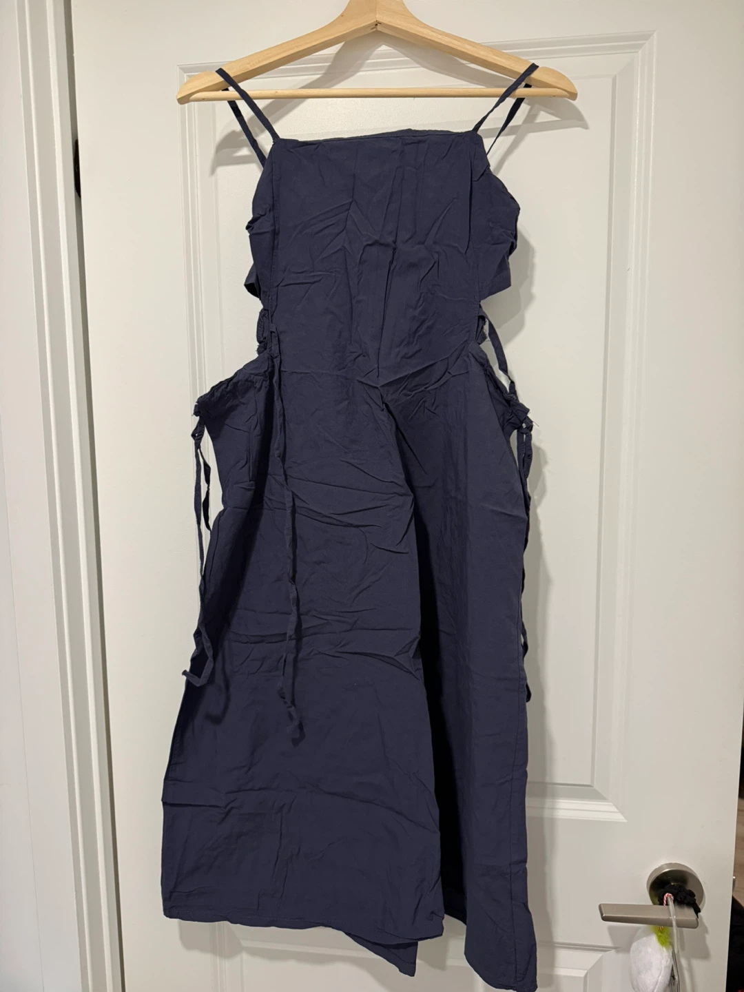 Very cute dress!! Navy Blue Midi Dress with Cut-out Details - photo 3