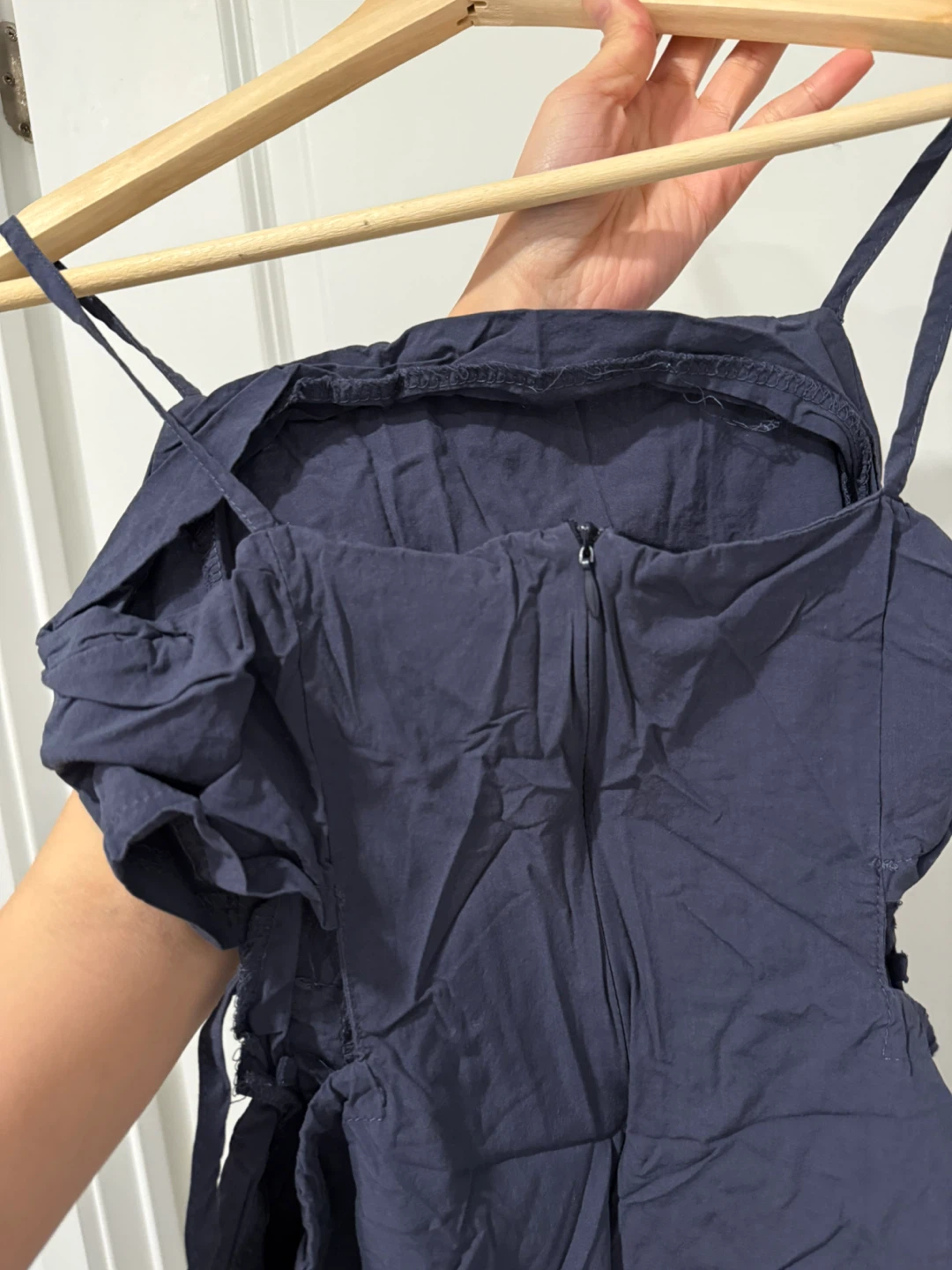 Very cute dress!! Navy Blue Midi Dress with Cut-out Details - photo 5