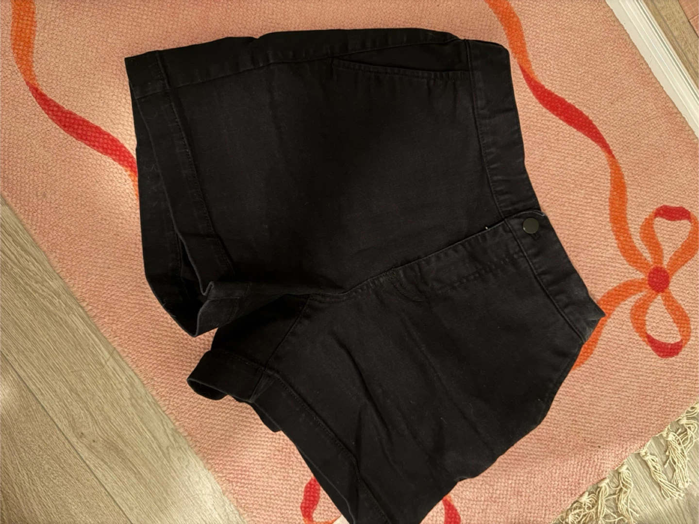Oak + Fort Black Denim Shorts