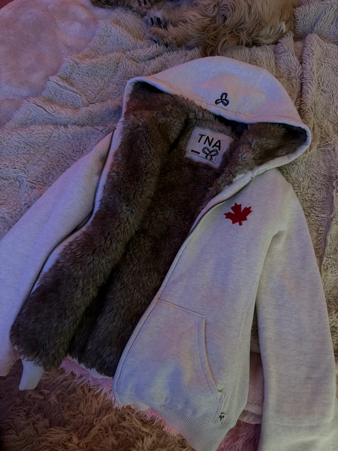 TNA Hoodie with Faux Fur Lining - Small