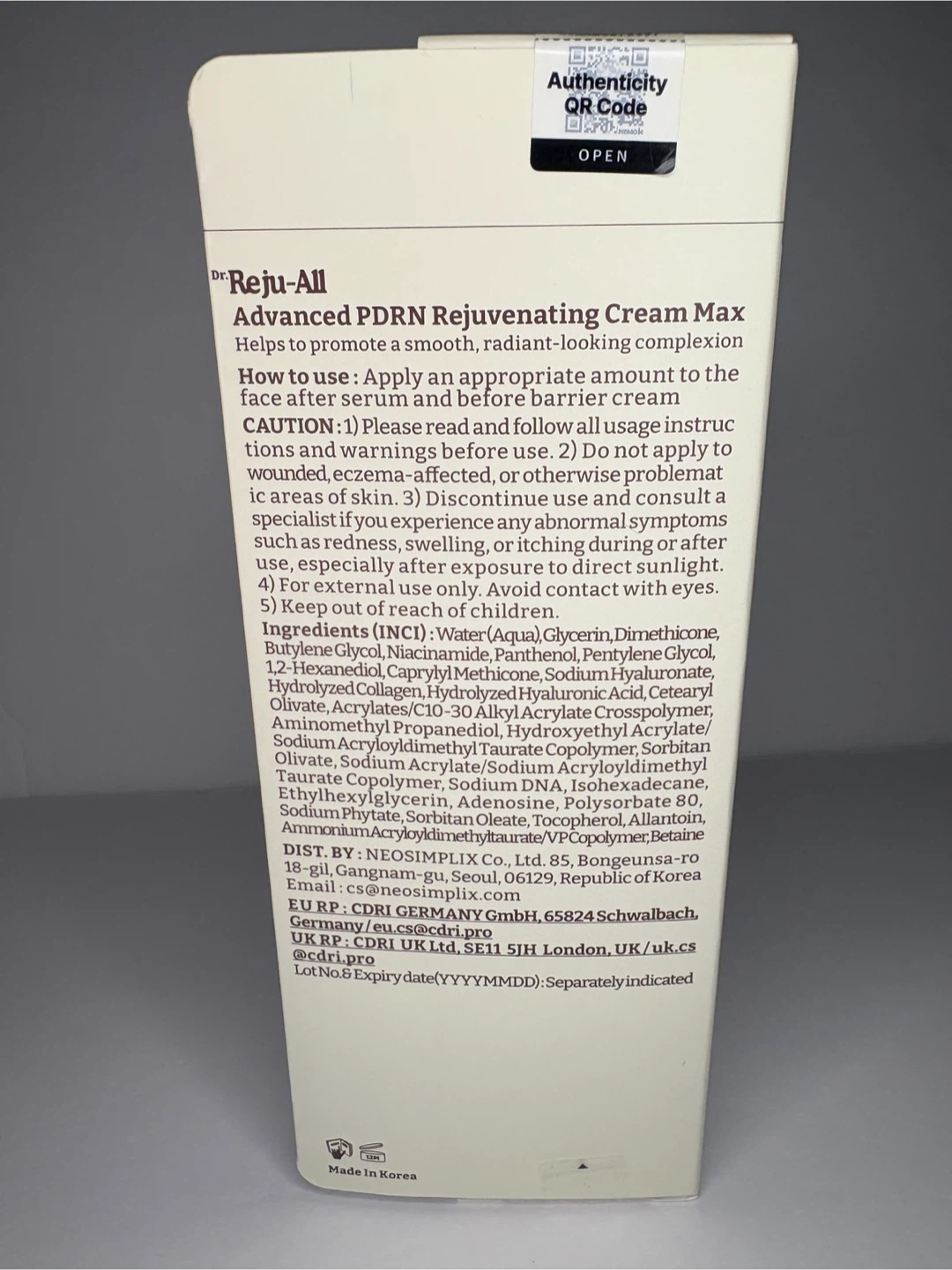 Dr Reju-All Advanced PDRN Rejuvenating Cream Max 60ml - photo 3