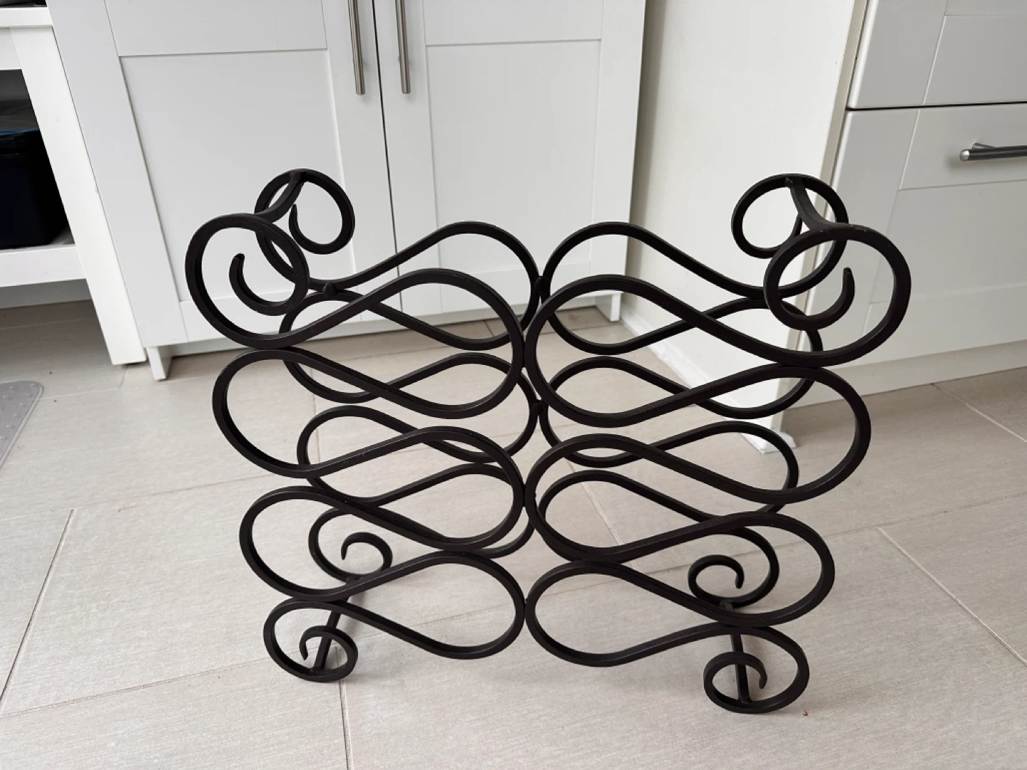 Scrollwork Metal Wine Rack - 10 Bottle Capacity