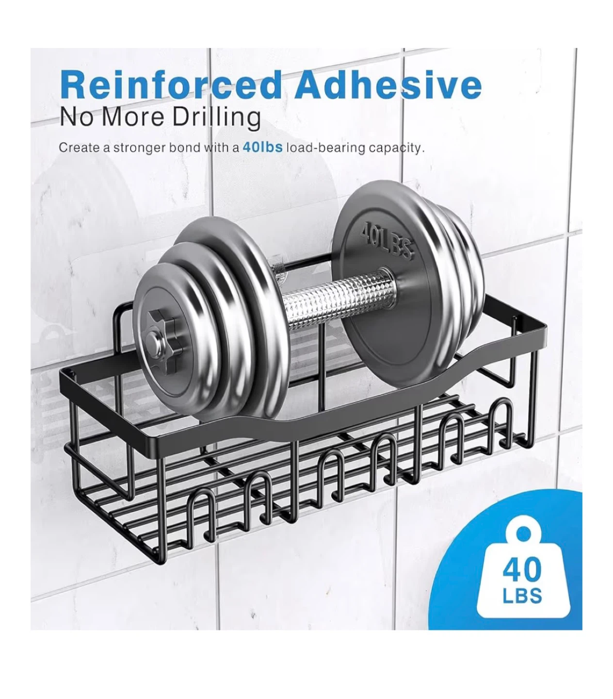 4 Piece Bathroom Shower Caddy Set - photo 5