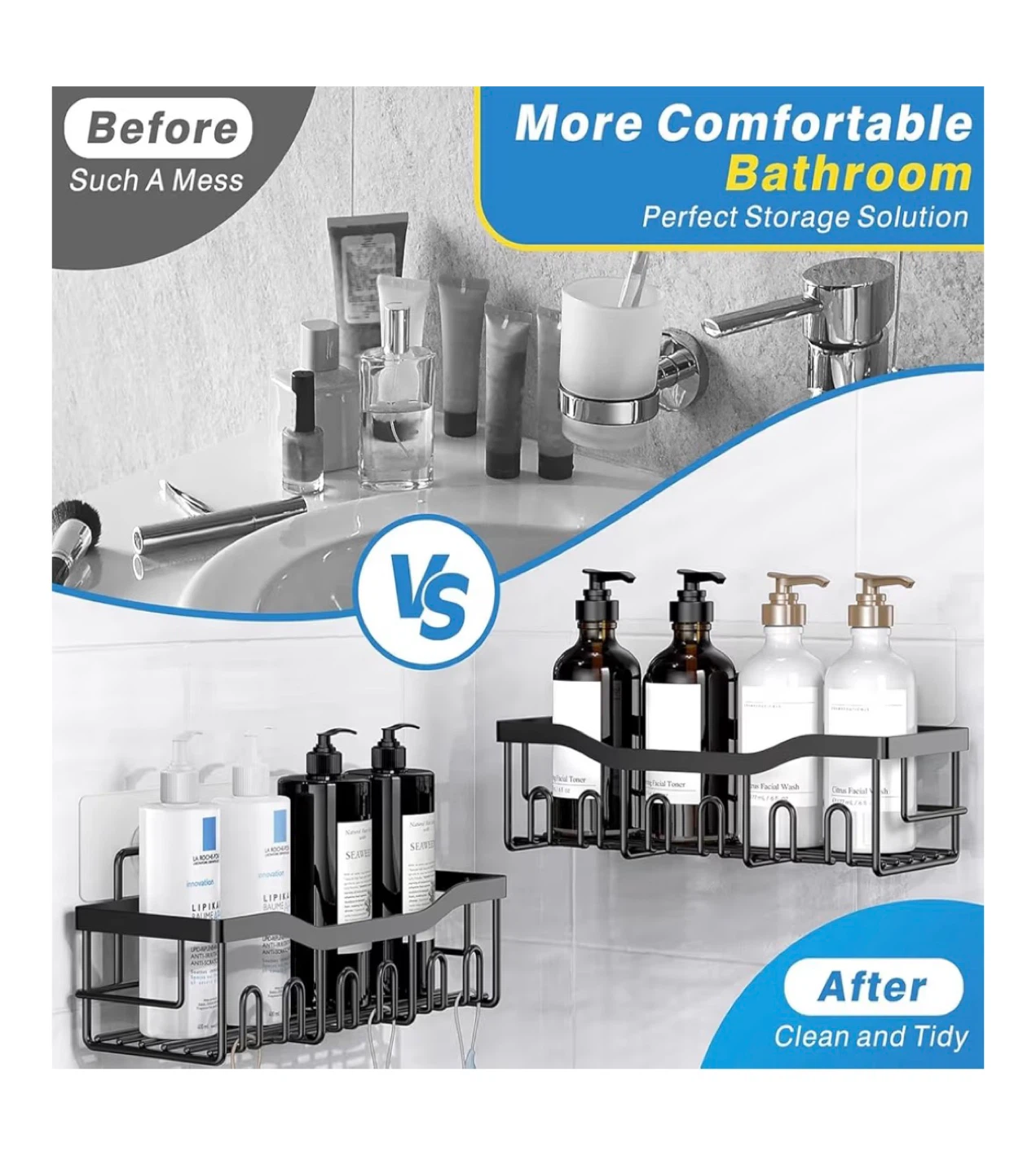 4 Piece Bathroom Shower Caddy Set - photo 4