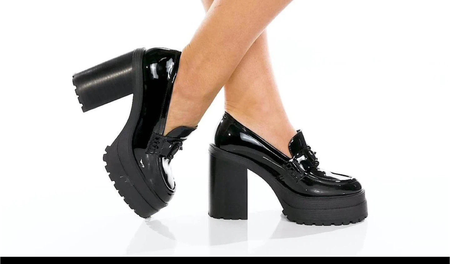 ALDO Black Patent Chunky Platform Loafers - photo 5