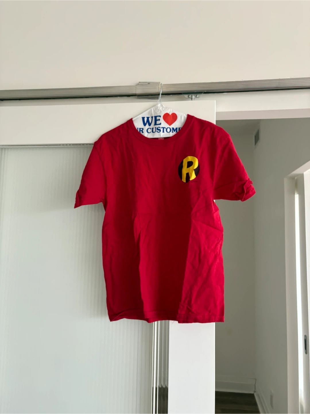 Robin Logo T-Shirt Red Medium - photo 3