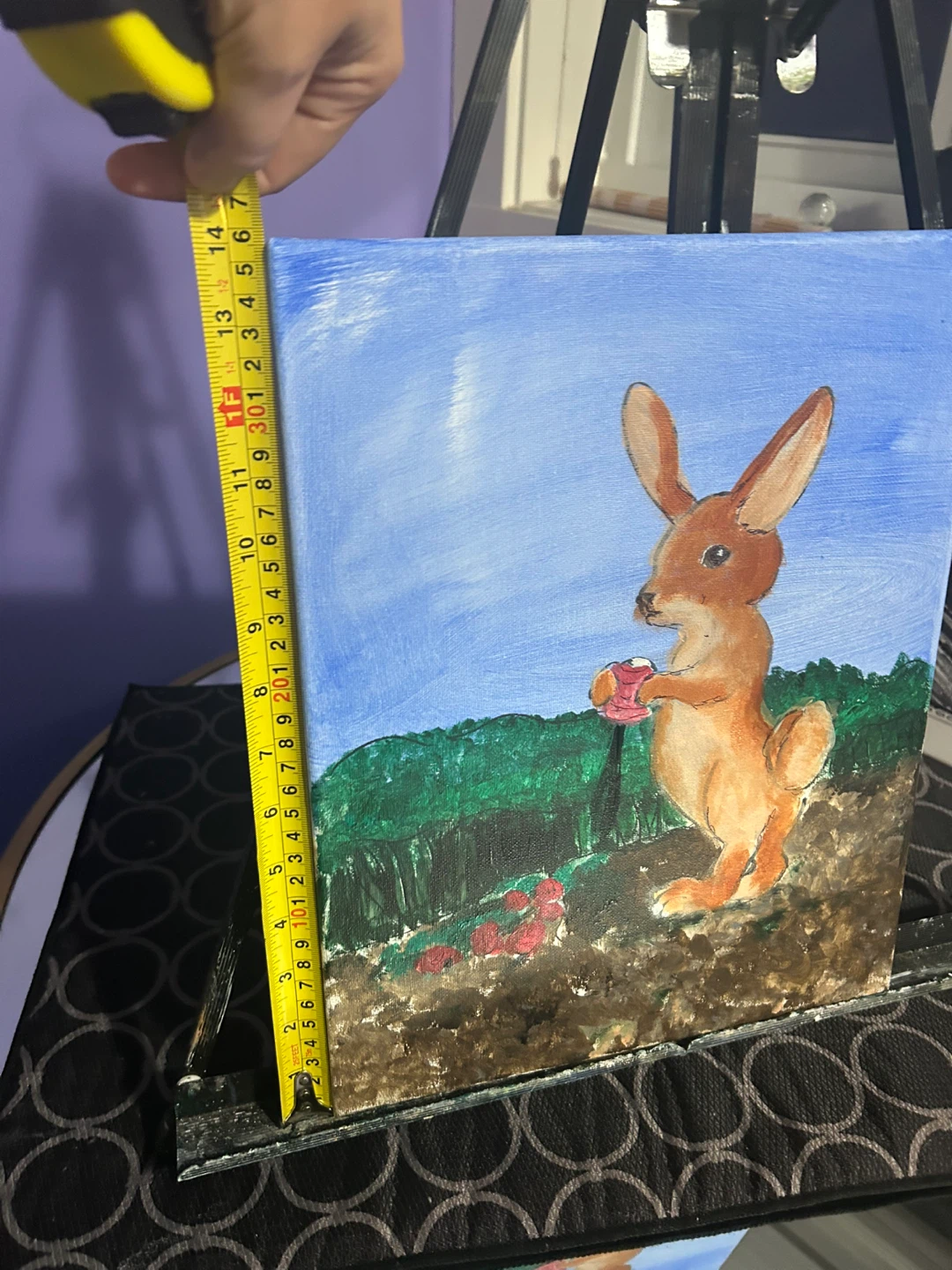Little red beet stealer acrylic painting - photo 4