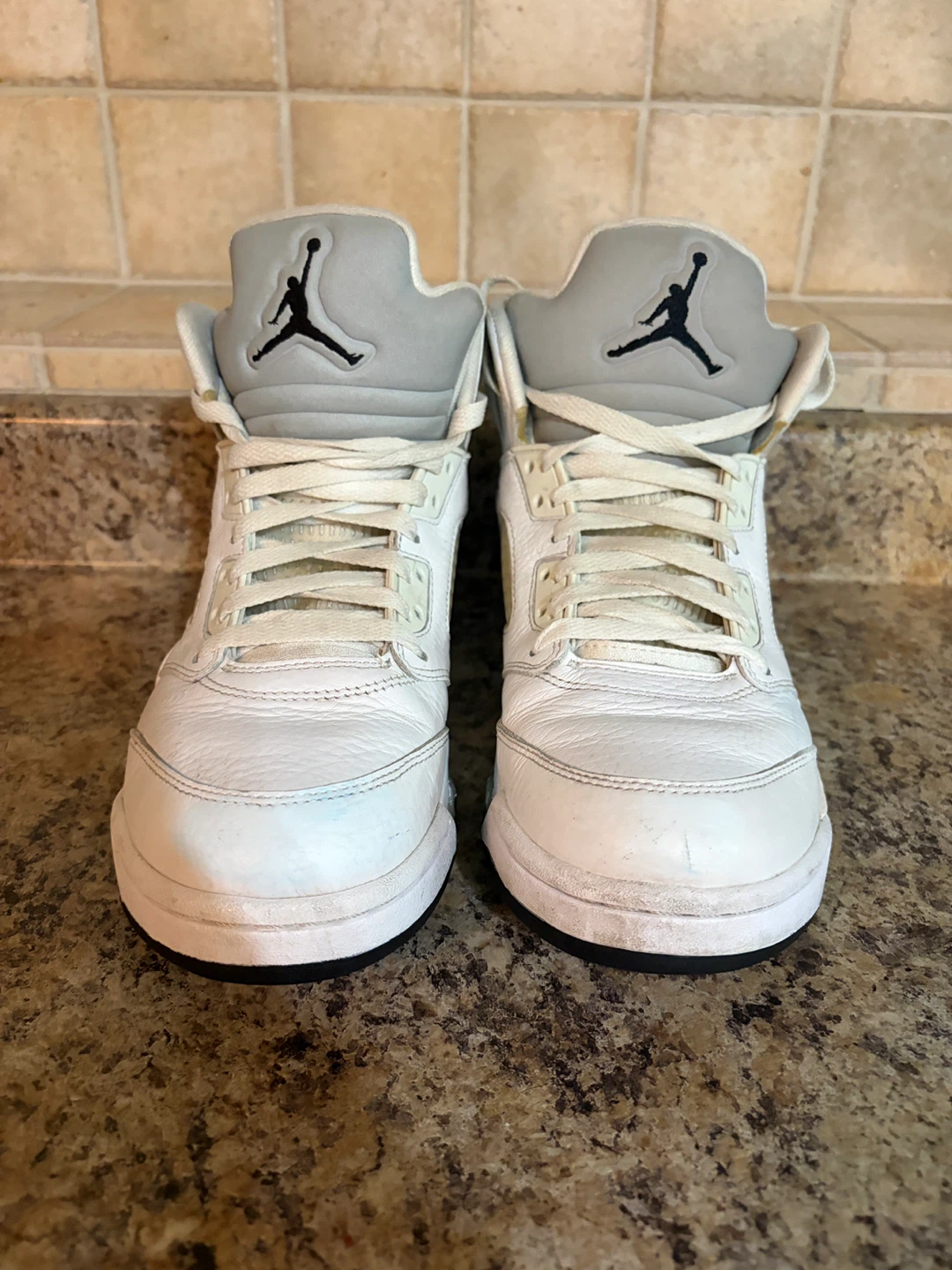Air Jordan 5 Retro White Sneakers - photo 4
