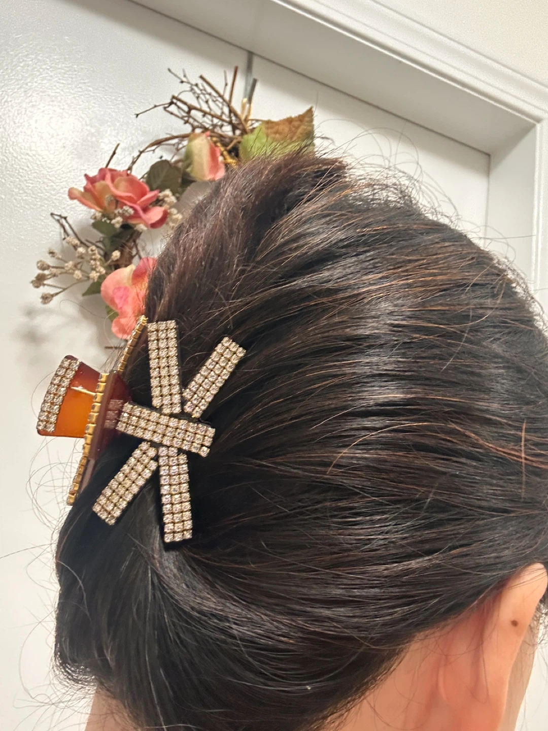 Sparkly Bow Hair Claw Clip