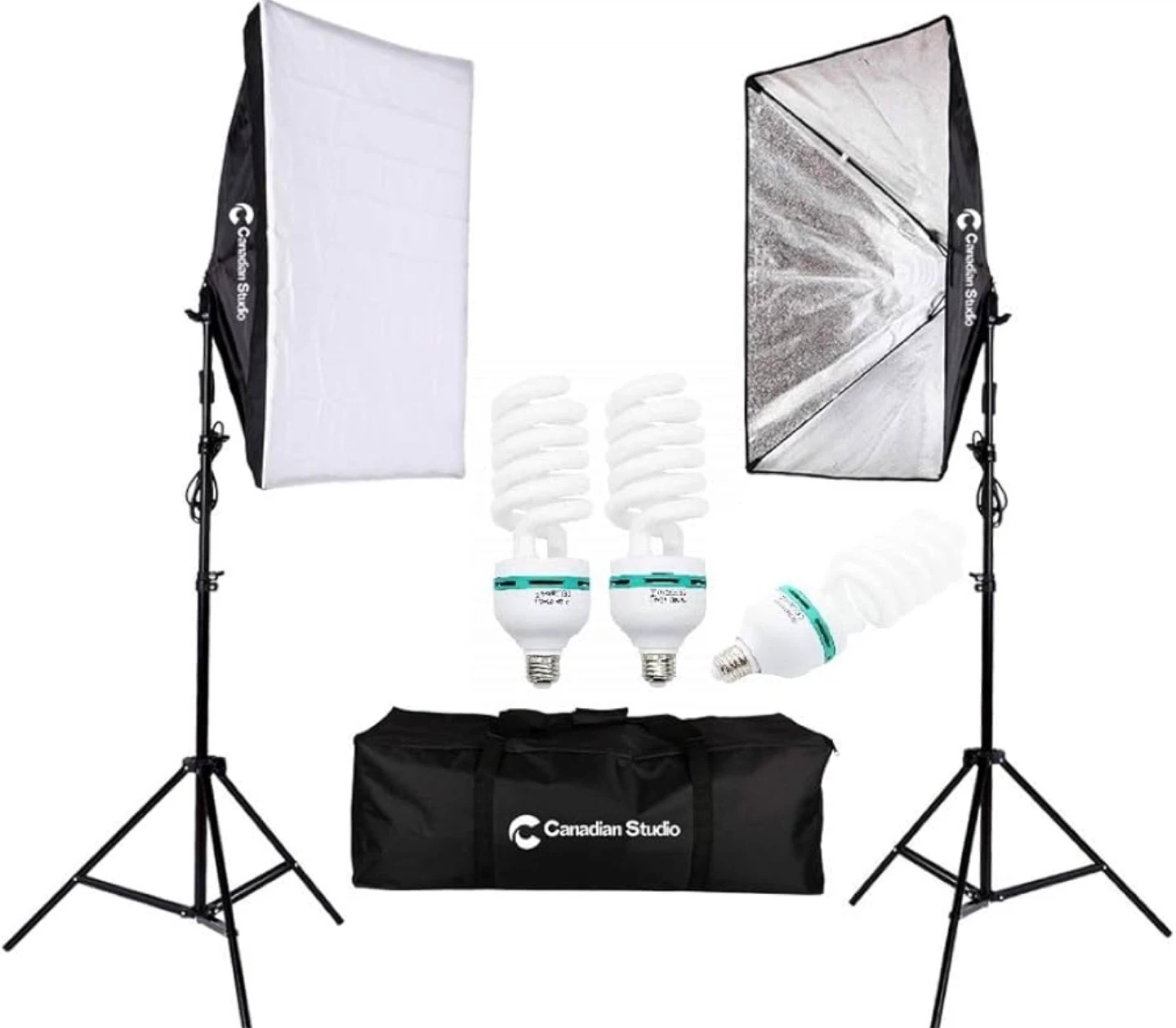 Canadian Studio Lighting Kit with Softboxes and Bulbs