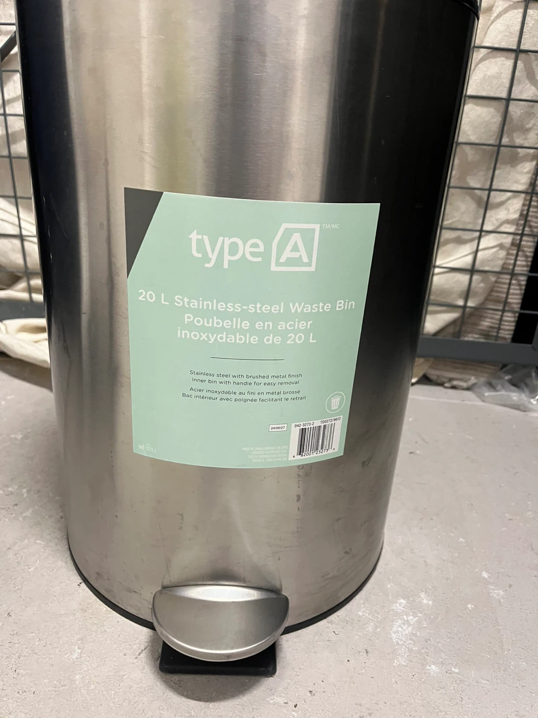 Type A 20L Stainless Steel Step Bin - photo 2