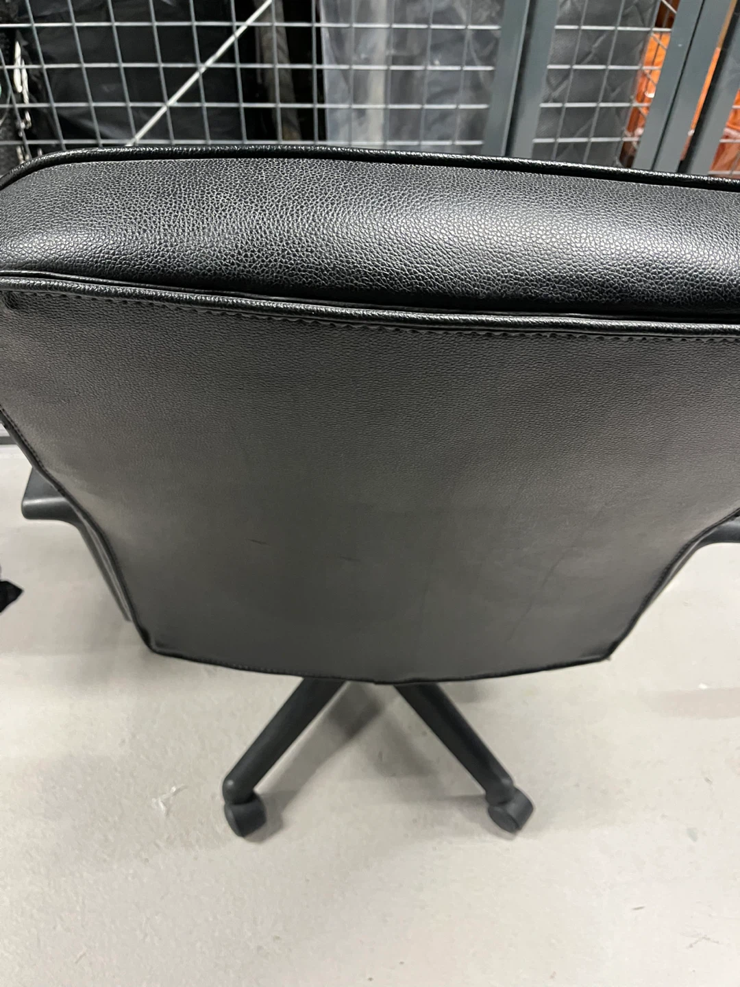 Black Faux Leather Office Chair - photo 3