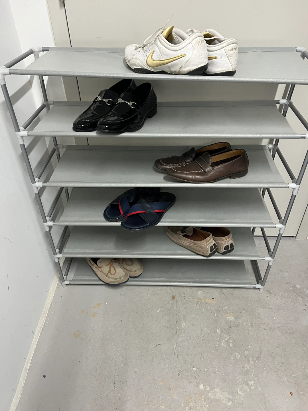 6-Tier Grey Shoe Rack