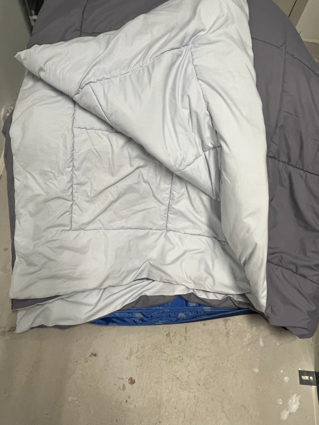 Grey and Light Blue Comforter