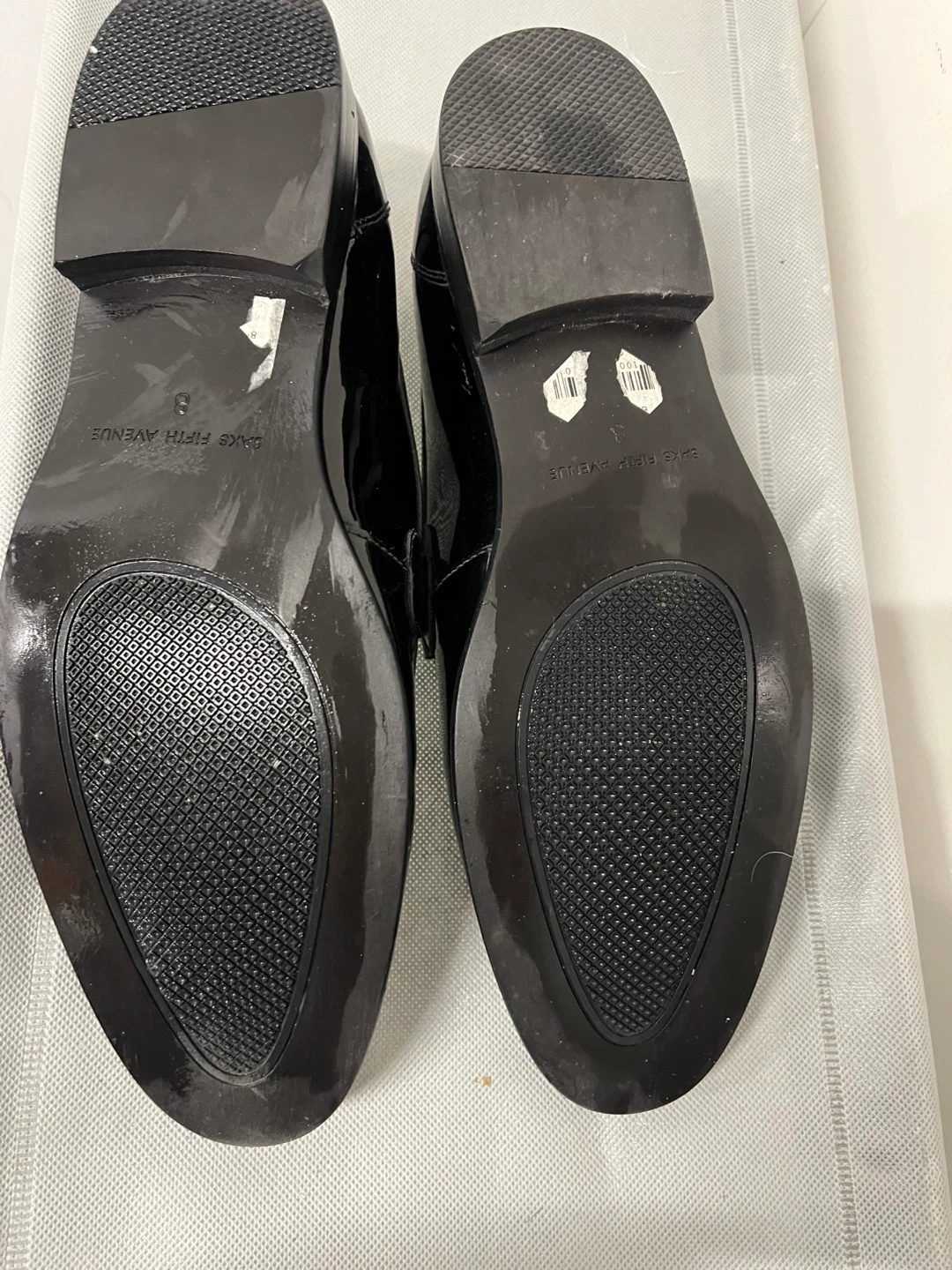 Saks Fifth Avenue Black Patent Loafers - Size 8 - photo 3