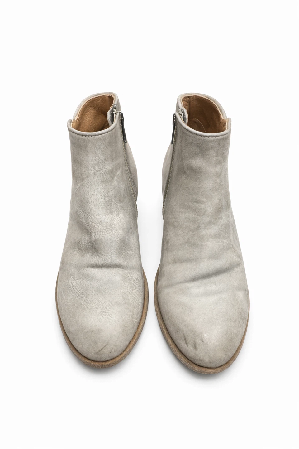 FRYE Grey Leather Ankle Boots - photo 4