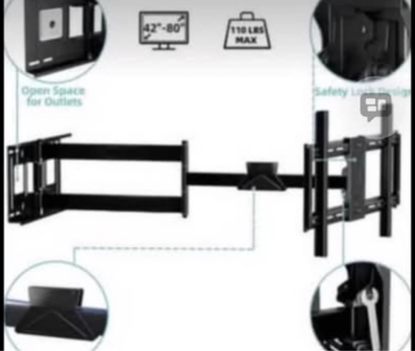Heavy-Duty Full Motion TV Wall Mount