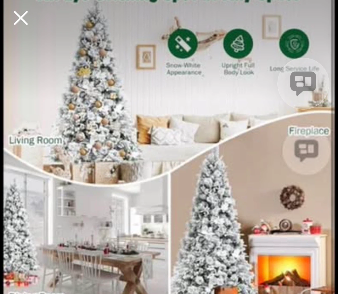 Snow Flocked Christmas Tree - PVC+PE Mix - photo 5