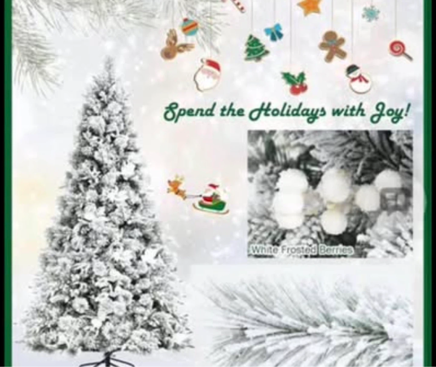 Snow Flocked Christmas Tree - PVC+PE Mix - photo 2