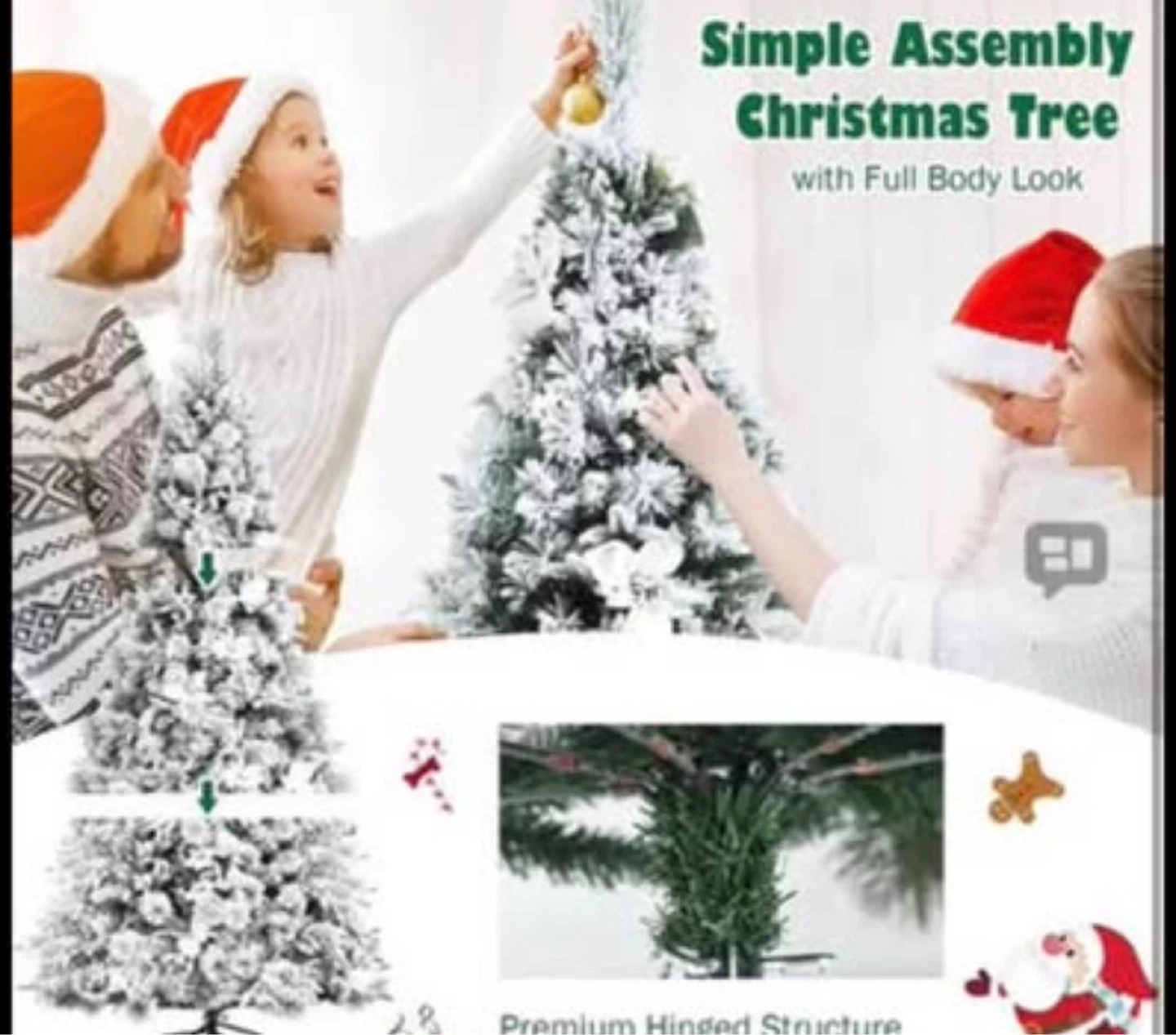 Snow Flocked Christmas Tree - PVC+PE Mix - photo 3