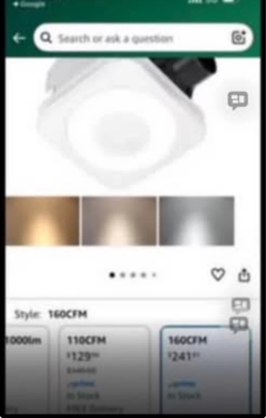 Broan-NuTone 160 CFM Bathroom Exhaust Fan with Light