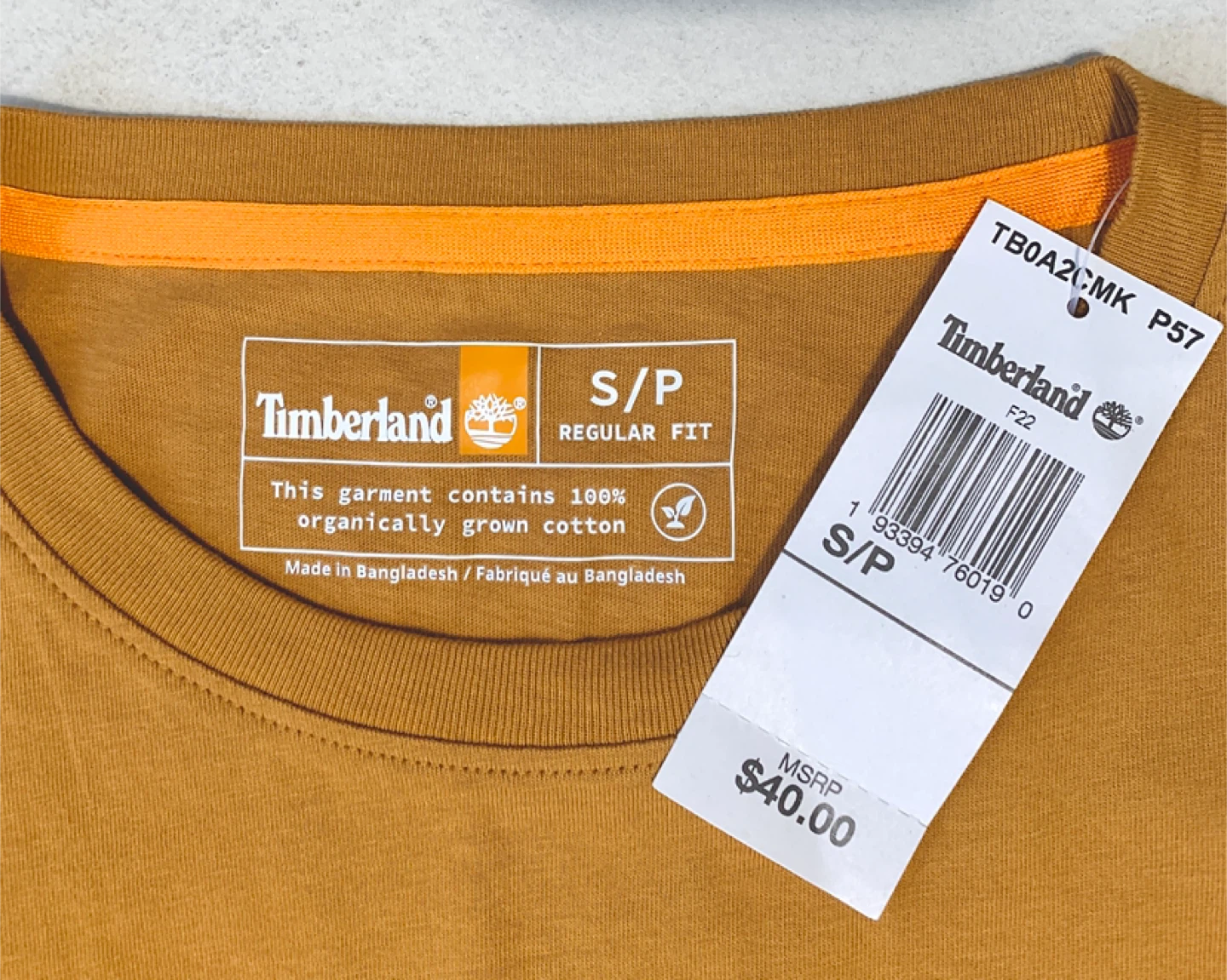 Timberland Mens/Youth Boys Long Sleeve T-Shirt Stack Logo NEW - photo 4