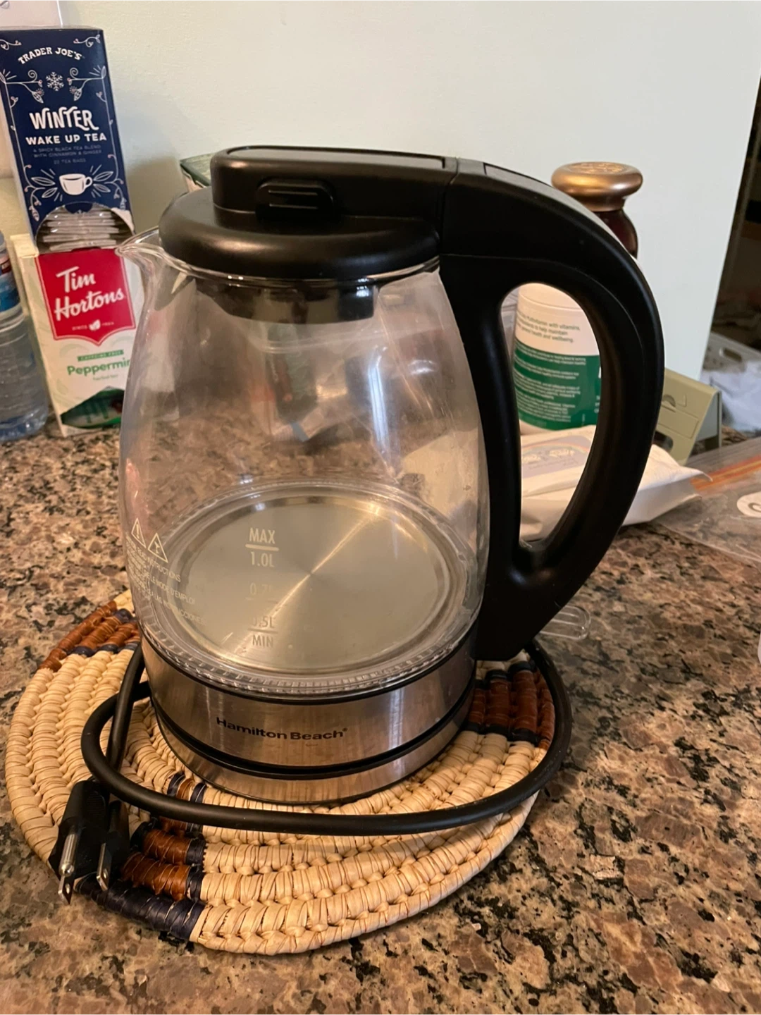 Hamilton Beach Glass Electric Kettle 1.0L