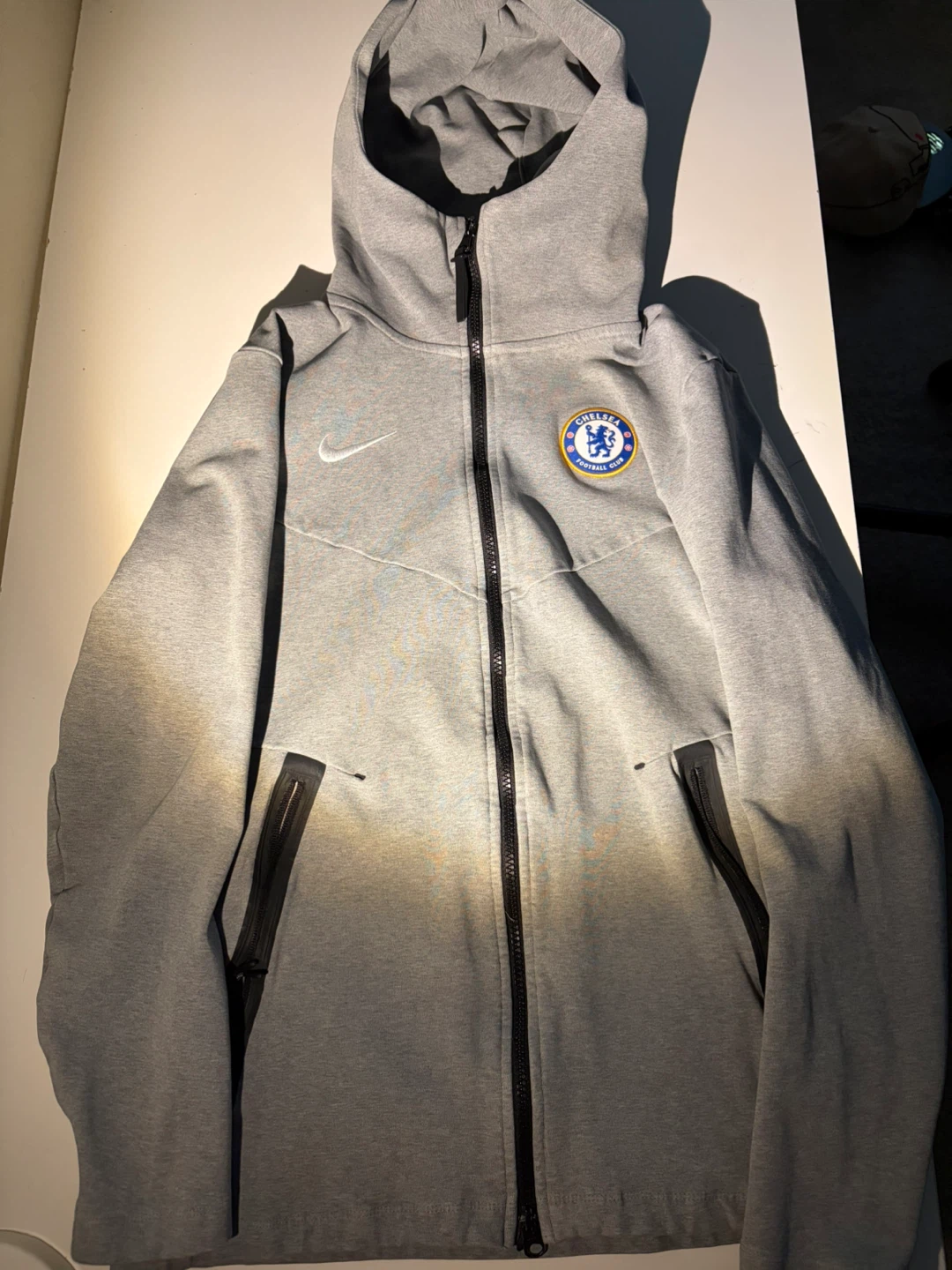 Nike Chelsea FC Tech Fleece Full-Zip Hoodie Grey Size S