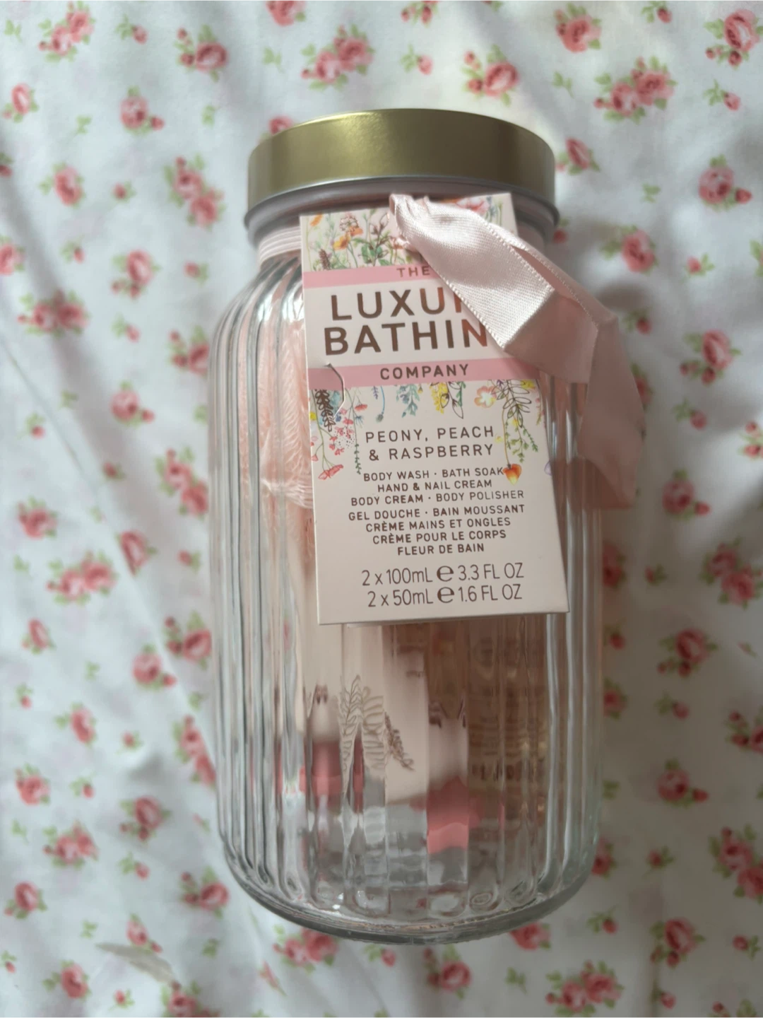 The Luxury Bathing Company Peony, Peach & Raspberry Gift Set