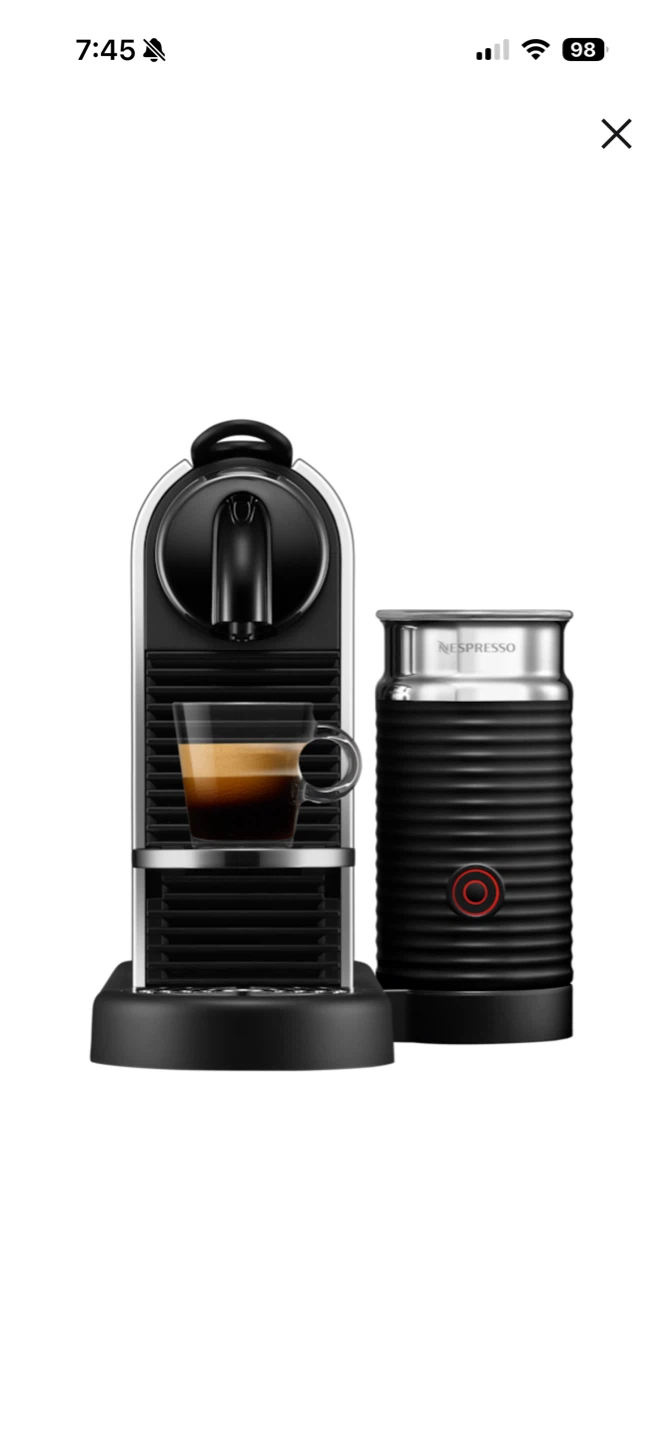 Nespresso Citiz Platinum & Milk Espresso Machine