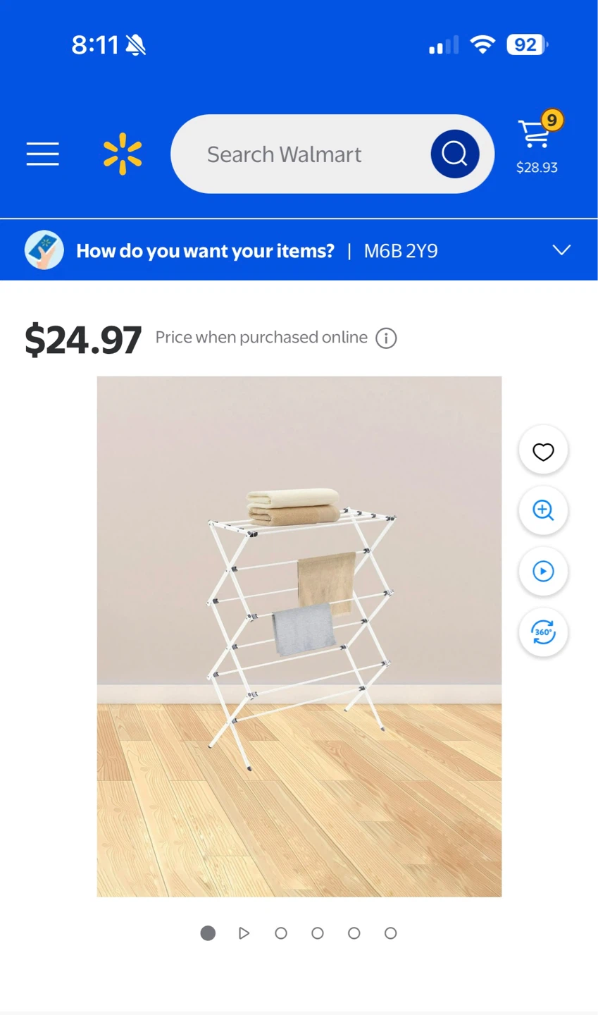 Mainstays Folding Drying Rack
