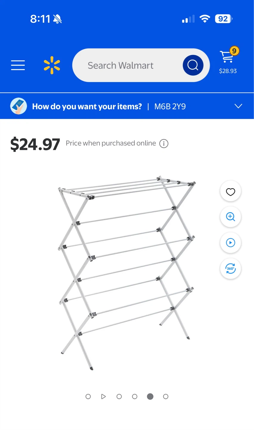 Mainstays Folding Drying Rack - photo 3
