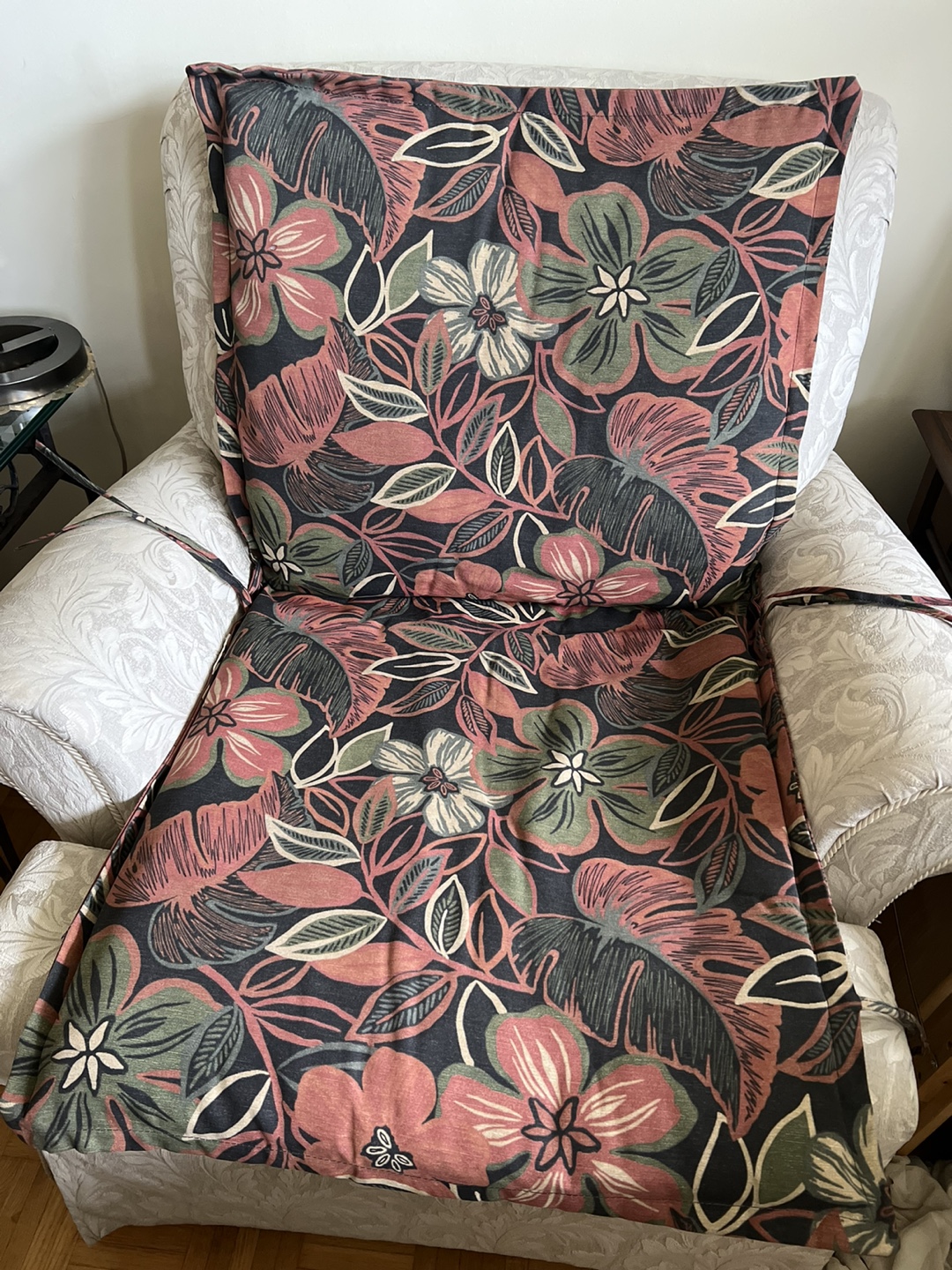 Floral Chair Cushion Slipcovers