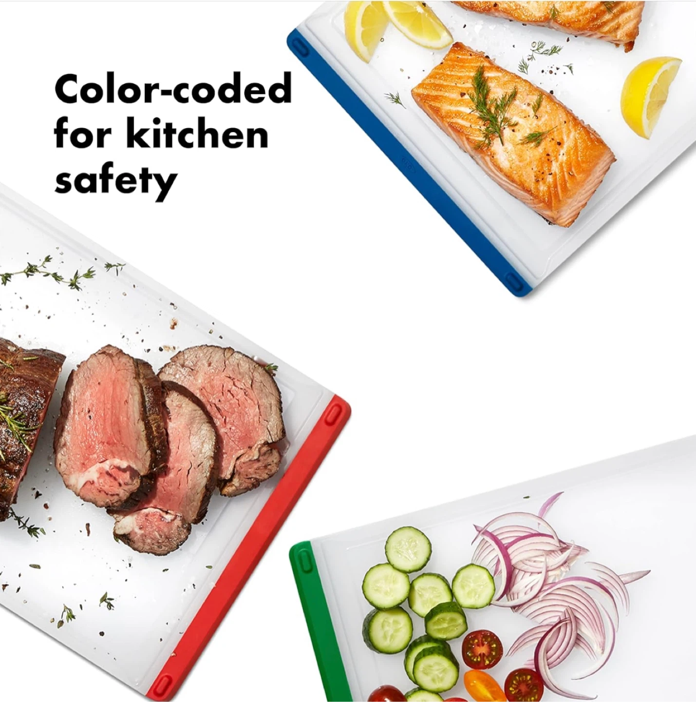 OXO Good Grips Cutting Board Set with non-slip edges