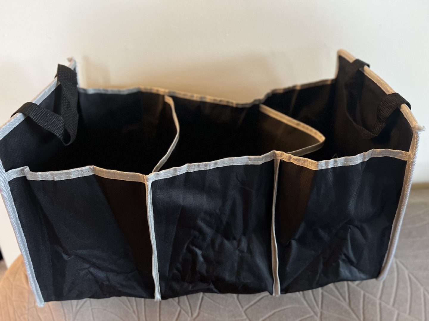 New-Black 3-Compartment Storage Organizer Bag