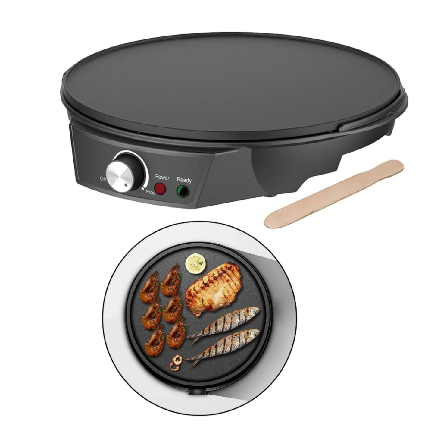 Electric Crepe Maker Griddle 31cm - photo 2
