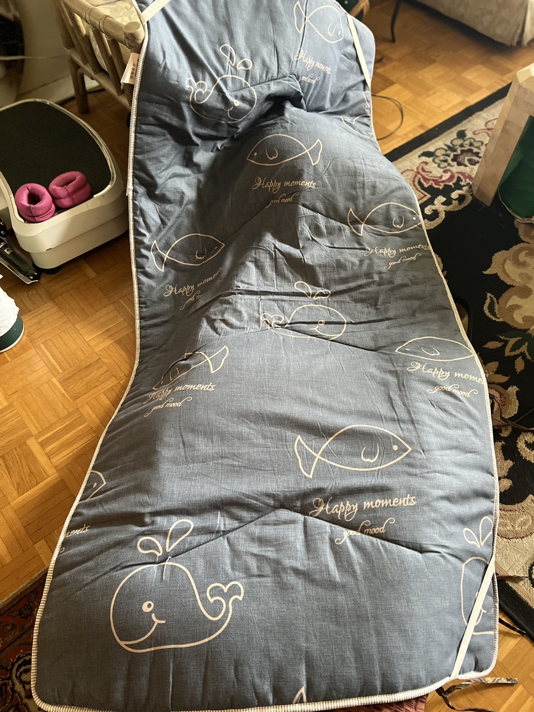 Lounger Cover with Fish and Whale Design - photo 3