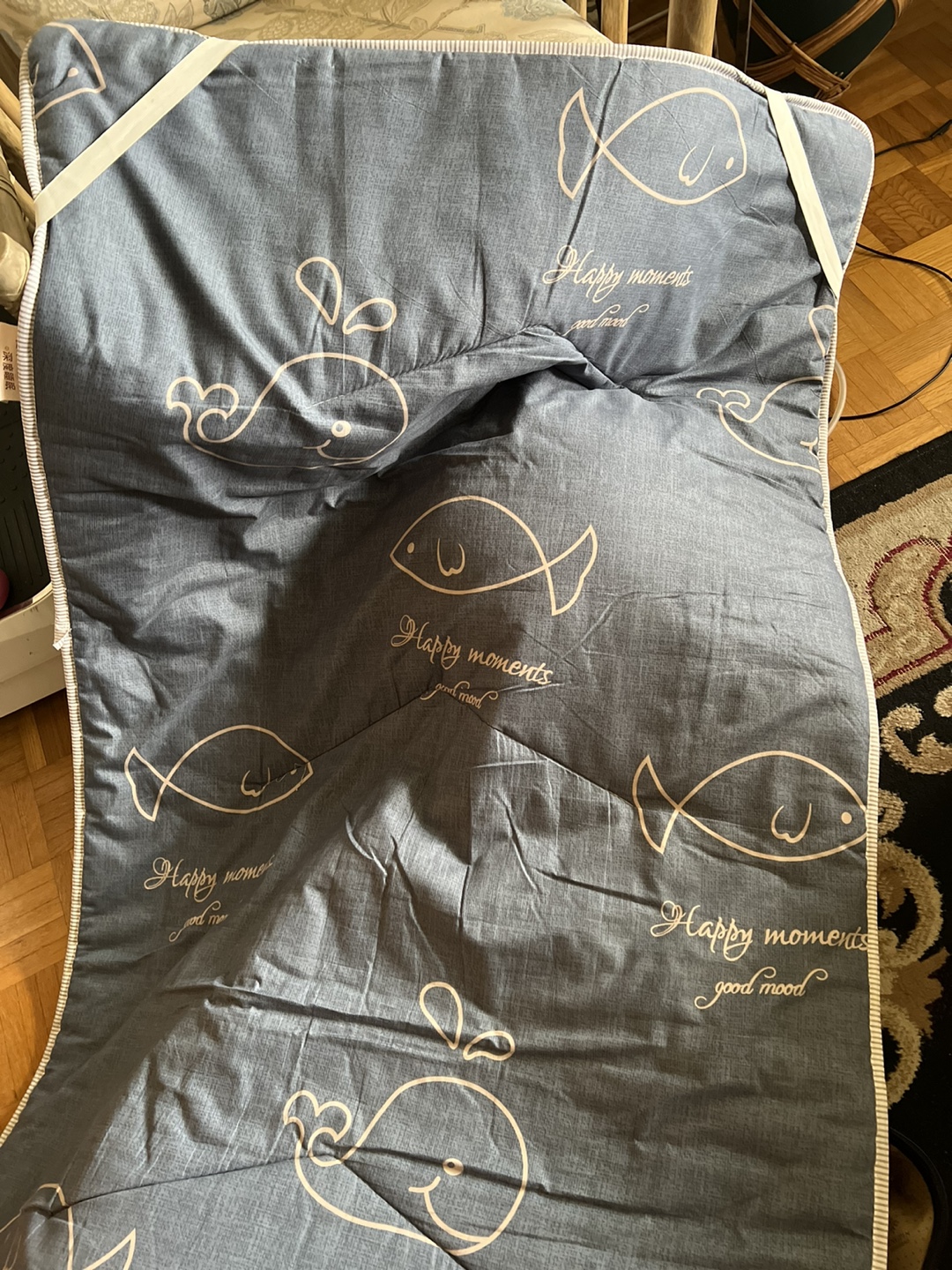 Lounger Cover with Fish and Whale Design - photo 2
