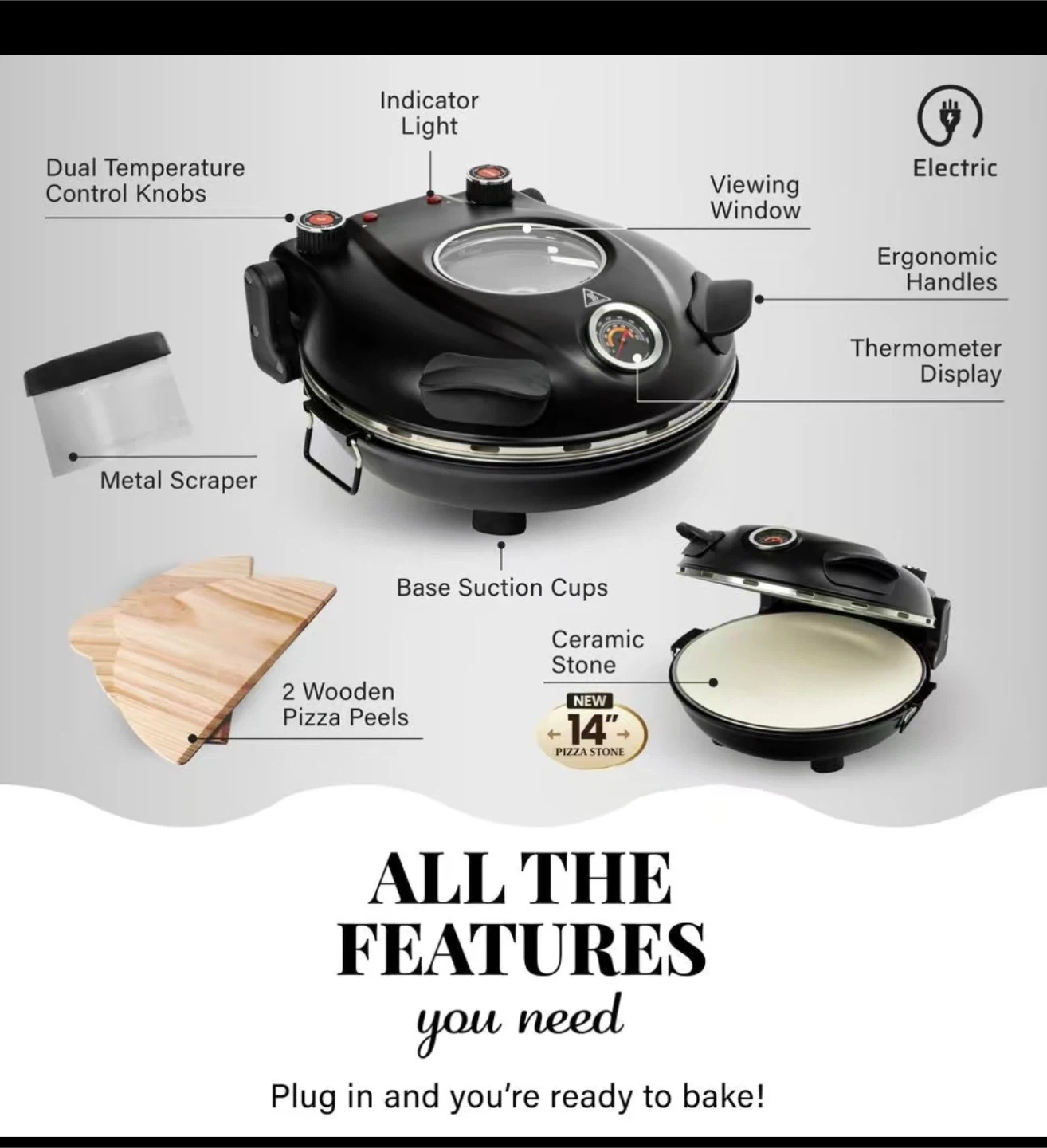 GraniteStone Piezano XL Extra Large Pizza Oven - photo 2