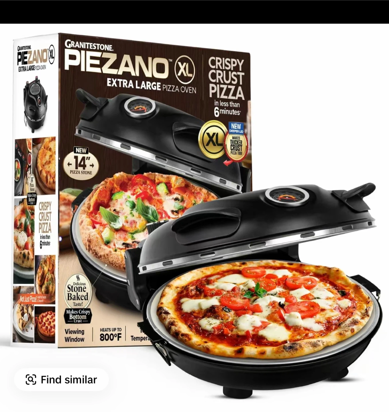 GraniteStone Piezano XL Extra Large Pizza Oven