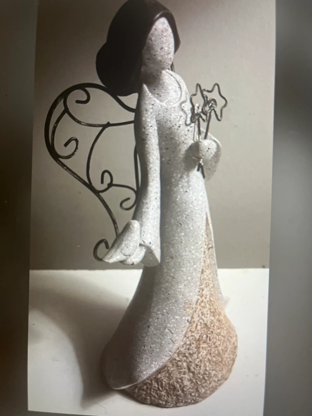 Angel Figurine with Bird and Wings