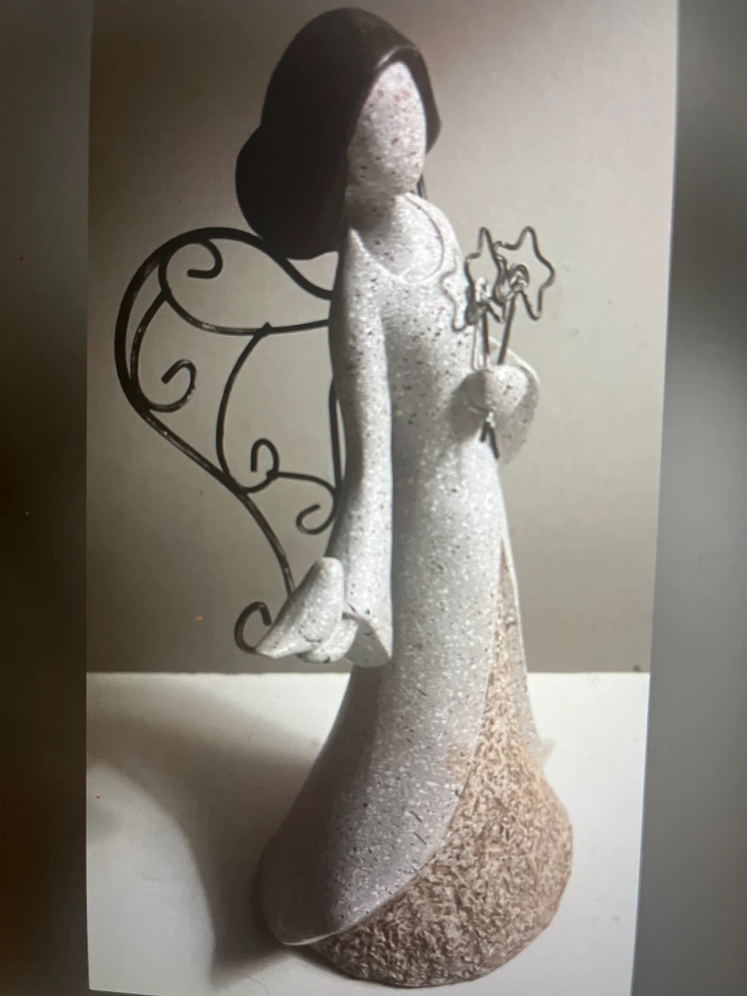 Angel Figurine with Bird and Wings - photo 5