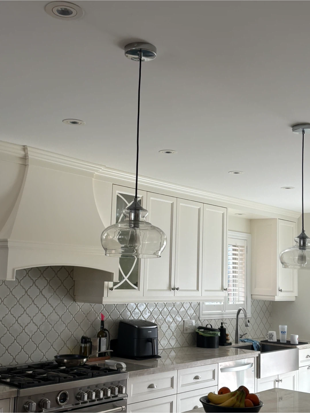 Clear Glass Pendant Lights (Set of 2) - photo 3