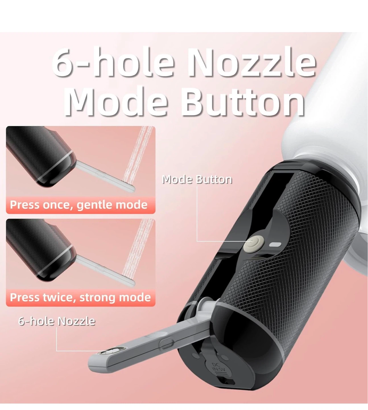 Portable Bidet Rechargeable Mini Handheld Travel Bidet Black - photo 2