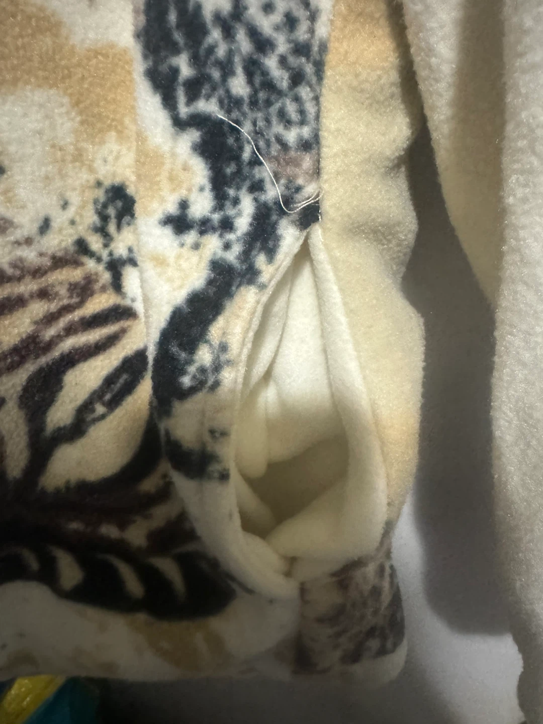 Sherpa Lined Fleece Jacket with Tiger Print - photo 5