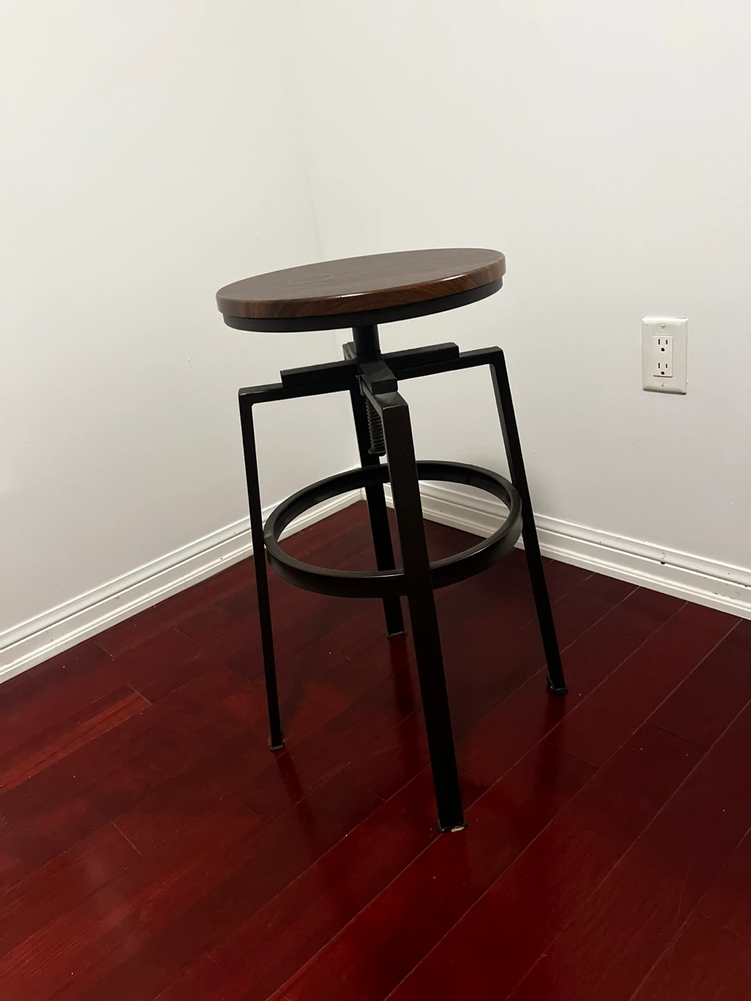 4 Adjustable Wood Top Bar Stool - photo 2