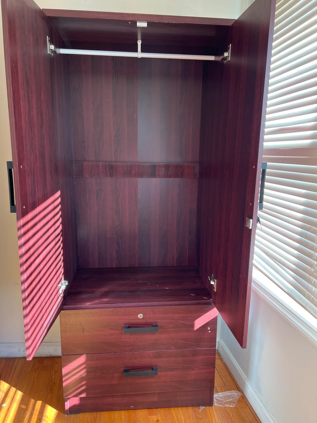 Closed Armoire with Hanging Rod and Drawers - photo 2